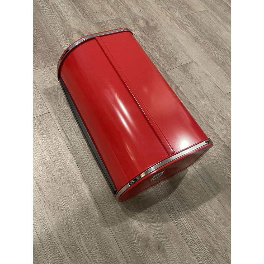 Brabantia Bread Box Belgium Retro Rare Red Variant Metal Used